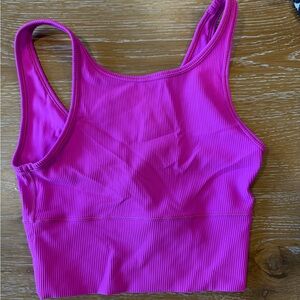Pink Women's Reversible Crop Top